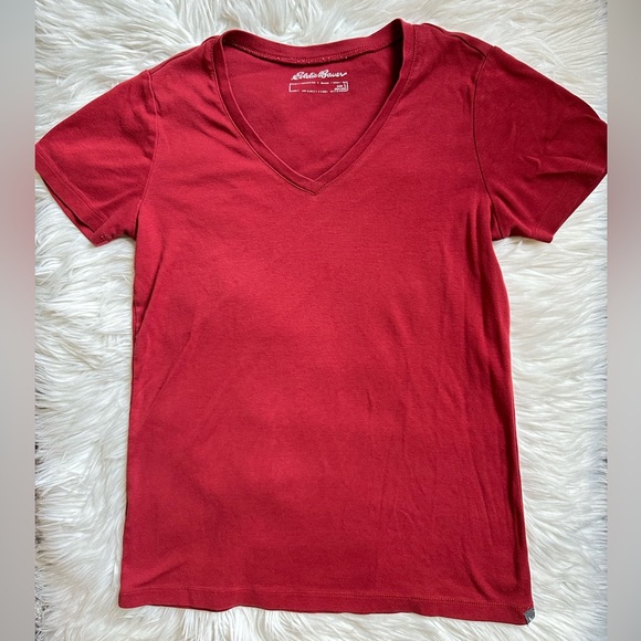 Eddie Bauer cotton v-neck tee - Picture 1 of 5